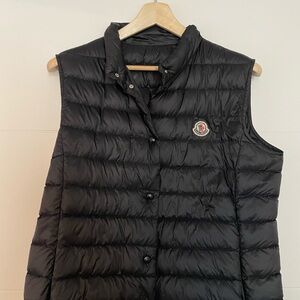 Moncler Women's Quilted Black Vest (Liane Down Gilet)